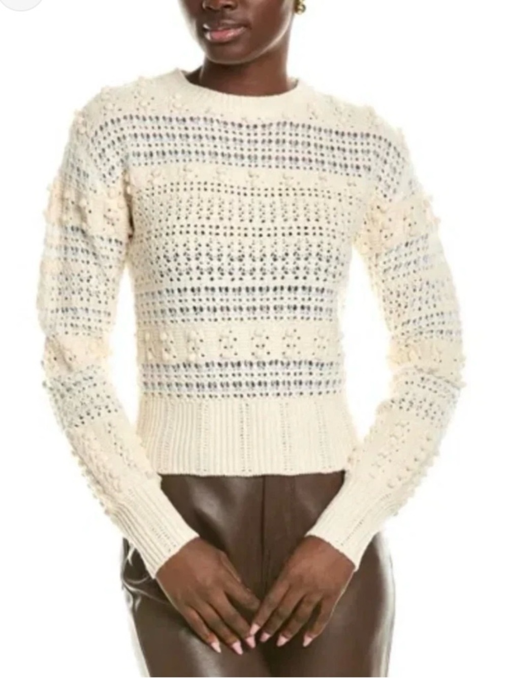 Rag & Bone Lo Cream Textured Knit Sweater